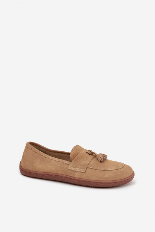 Peau Mocassins en daim Typu Barefoot Zazoo 322 beige