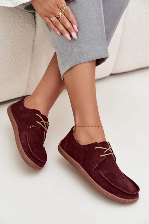 chaussures Féminin Typu BarefootActivéturalnego en daimu Zazoo 327 Bourgogne