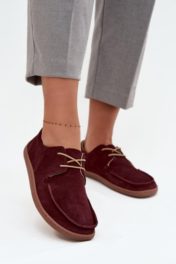 chaussures Féminin Typu BarefootActivéturalnego en daimu Zazoo 327 Bourgogne 2