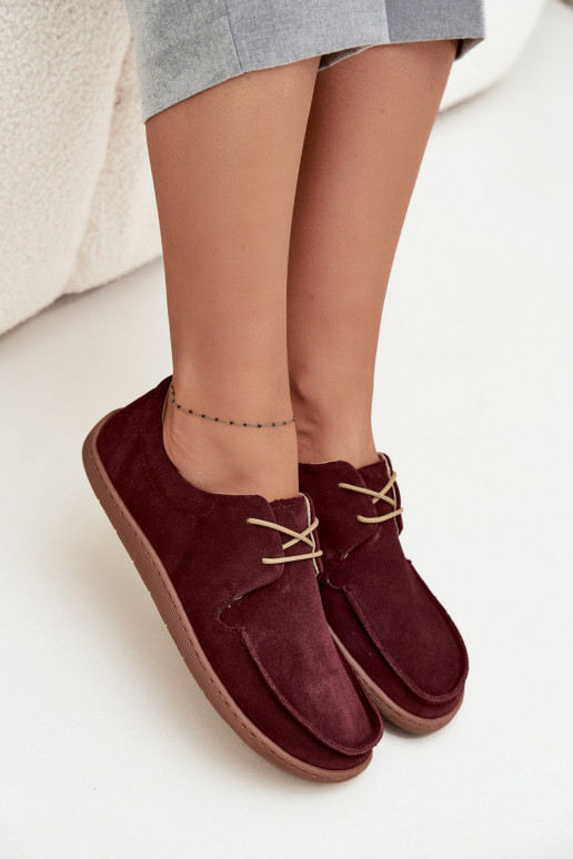 chaussures Féminin Typu BarefootActivéturalnego en daimu Zazoo 327 Bourgogne