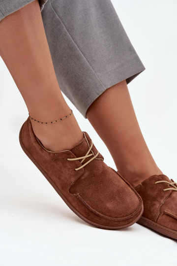 chaussures Féminin Typu BarefootActivéturalnego en daimu Zazoo 327 marron