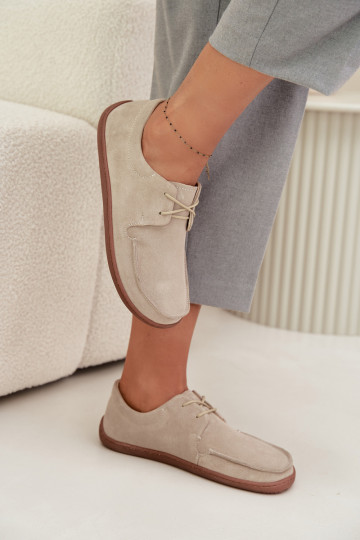 chaussures Féminin Typu BarefootActivéturalnego en daimu Zazoo 327 couleur ivoire