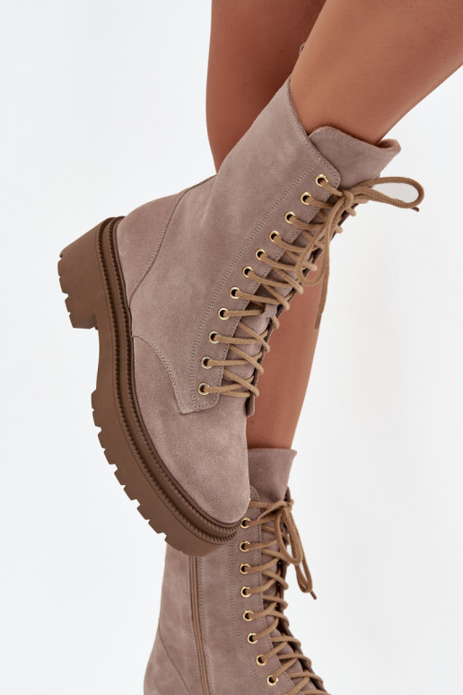 Bottines de travail FémininActivéturalnego en daim réchauffer Zazoo 4213 beige Bottines de travail FémininActivéturalnego en daim réchauffer Zazoo 4213 beige