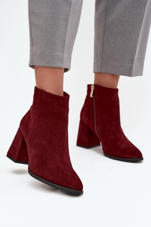 BottesActivéturalnego en daimu Obcas Słupek réchauffer Bourgogne Zazoo 3128