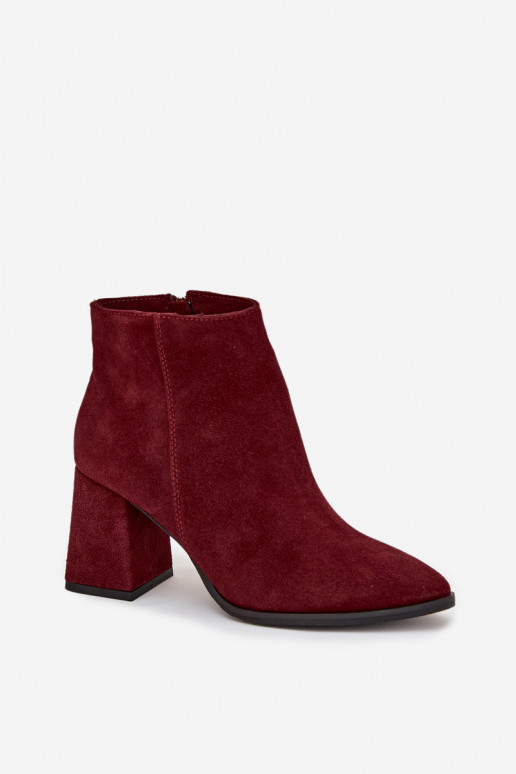 BottesActivéturalnego en daimu Obcas Słupek réchauffer Bourgogne Zazoo 3128