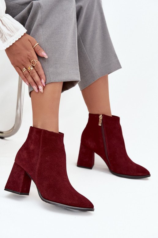 BottesActivéturalnego en daimu Obcas Słupek réchauffer Bourgogne Zazoo 3128