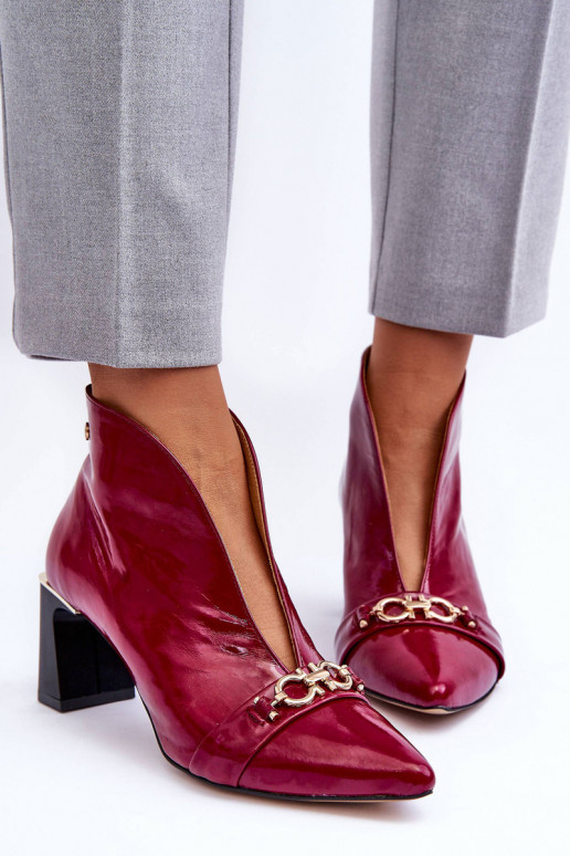 Peau Bottes avec des talons Il fautciejka 05262-15 couleur rose