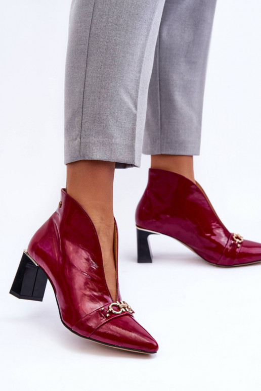 Peau Bottes avec des talons Il fautciejka 05262-15 couleur rose