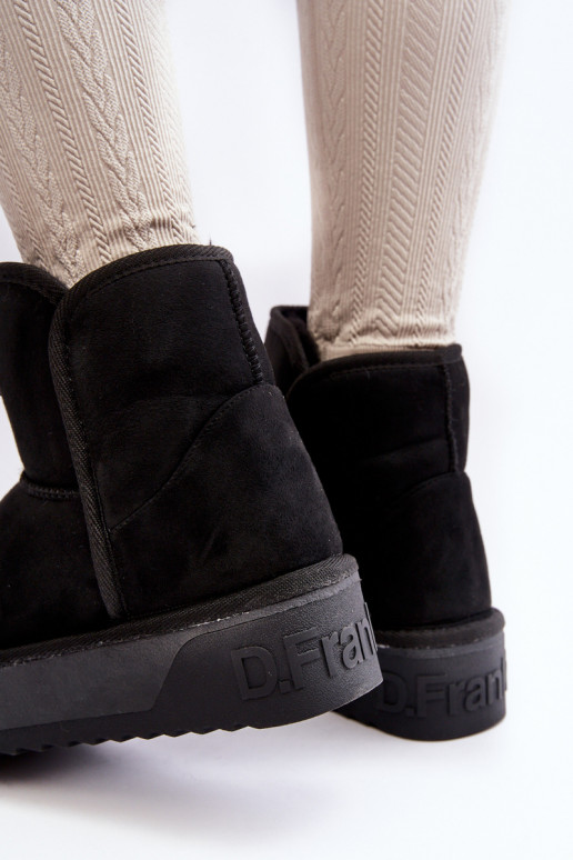 Végétalien DANSodoodporne Bottes de neige avec une plateforme D.Franklin DFSH371004 couleur noire