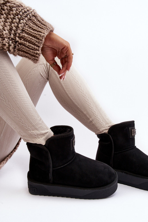 Végétalien DANSodoodporne Bottes de neige avec une plateforme D.Franklin DFSH371004 couleur noire