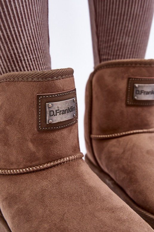 Végétalien Bottes de neige avec une plateforme D.Franklin DFSH371004 beige