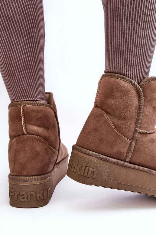 Végétalien Bottes de neige avec une plateforme D.Franklin DFSH371004 beige