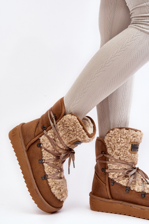 DANSodoodporne Bottes de neige avec une plateforme Végétalien D.Franklin DFSH370004 marron