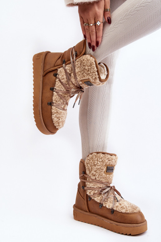 DANSodoodporne Bottes de neige avec une plateforme Végétalien D.Franklin DFSH370004 marron