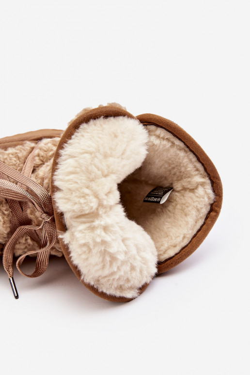 DANSodoodporne Bottes de neige avec une plateforme Végétalien D.Franklin DFSH370004 marron