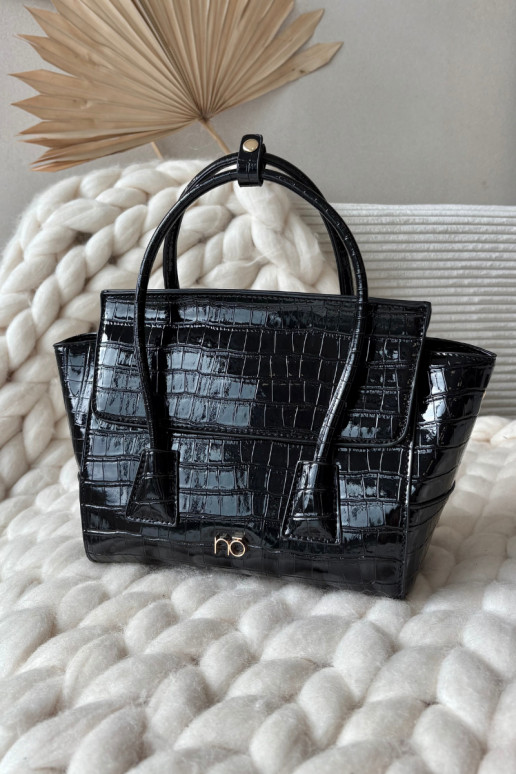 avec effet vernis Ordinateur de poche Tronc avec une empreinte NOBO BAG5810-M20 noir