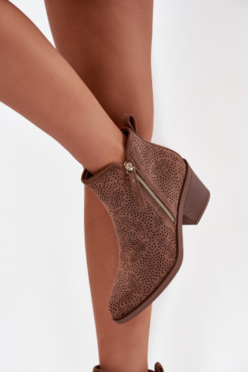 bottes style coÀboy Féminin avec des talons S.Barski HY52-538 marron 2