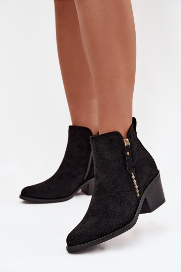 bottes style coÀboy Féminin avec des talons S.Barski HY52-538 couleur noire 2