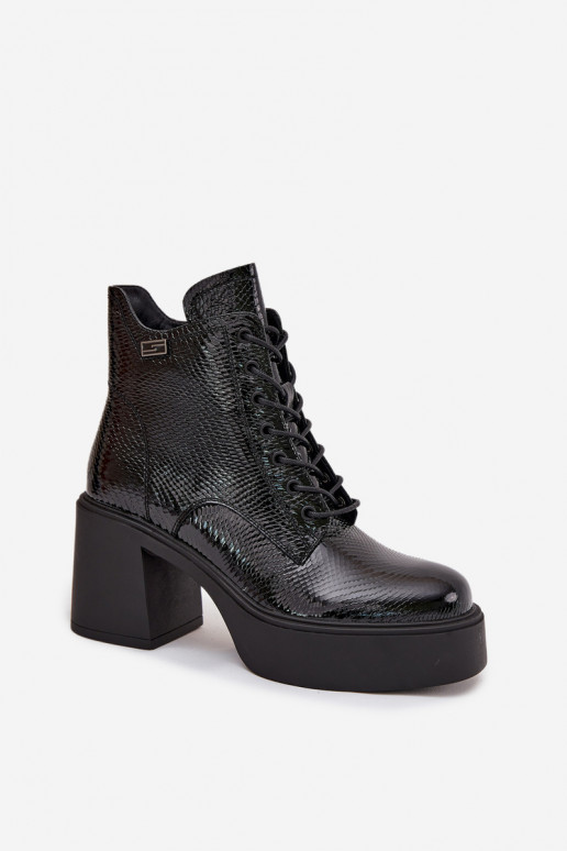 avec effet vernis Peau Bottes pour femmes avec une plateforme I Enregistrer Vinceza 66817 couleur noire avec effet vernis Peau Bottes pour femmes avec une plateforme I Enregistrer Vinceza 66817 couleur noire