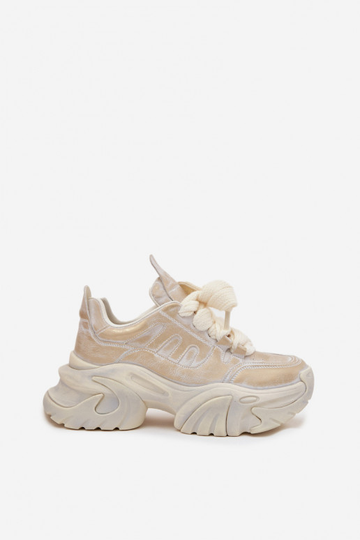 Peau Chaussures modèle baskets Féminin GOE SS2N4009 couleur dorée