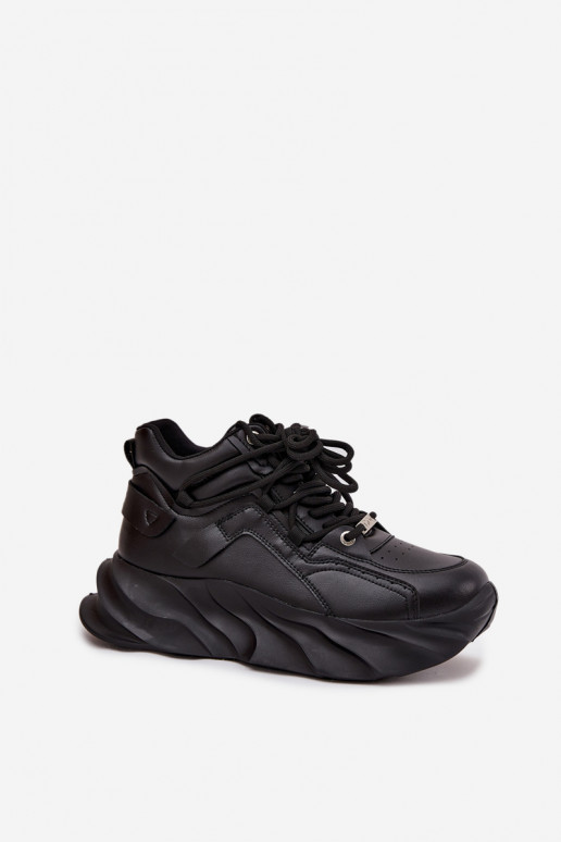 Chaussures modèle baskets Féminin Cuir naturel GOE SS2N4036 couleur noire