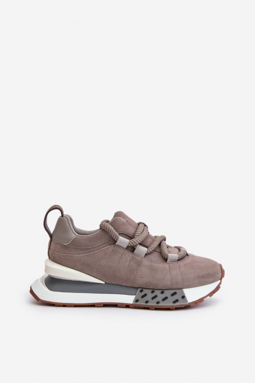 en daim Chaussures modèle baskets Féminin avec une plateformeGrubym Laçagem Artiker 54C1463 couleur grise