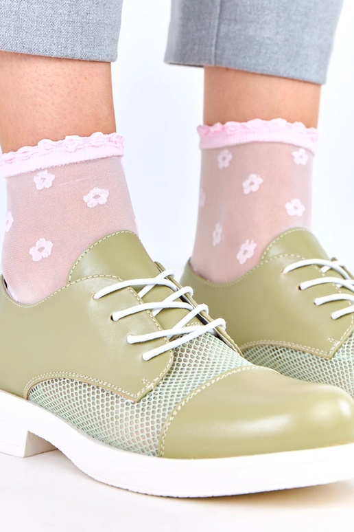 Bottines vertes pour femmes avec mesh...