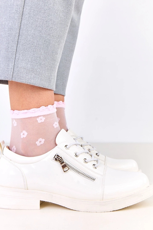 Bottines laquées blanches pour...