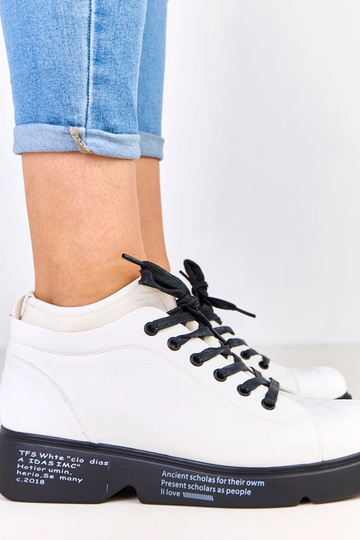 Bottines blanches avec...