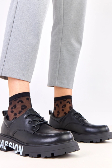 Bottines noires pour femmes avec motif sur la semelle Klowis 2