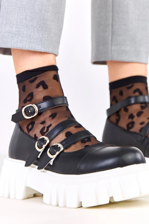 Bottines noires sur semelle de...