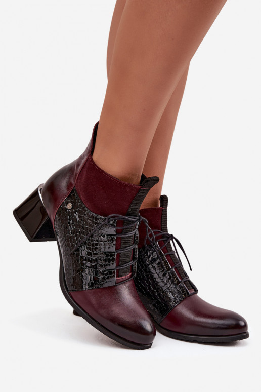 Zazoo 60503 Peau Bottes avec des talons réchauffer Bourgogne