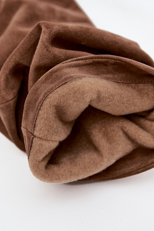 Ridé bottesActivéturalnego en daimu avec des talons réchauffer Zazoo 4228 marron