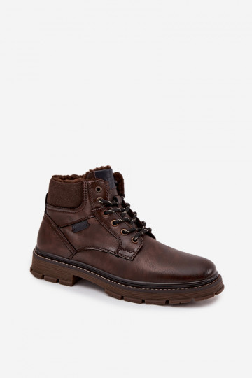 Bottes doublées pour hommes Wrangler 20253034.IKU couleur marron foncé