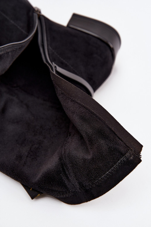 Peau Bottes pour femmes D&A CR52-679 couleur noire Peau Bottes pour femmes D&A CR52-679 couleur noire