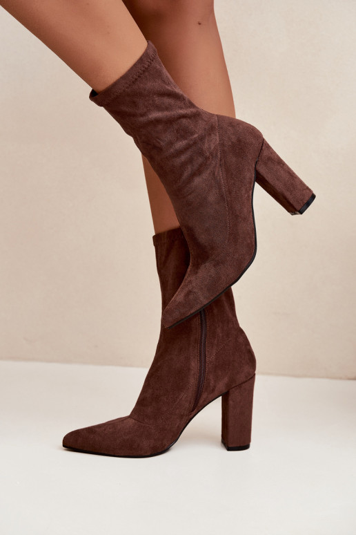Bottines pour femmes avec coutures couleur marron "Rosivelle"