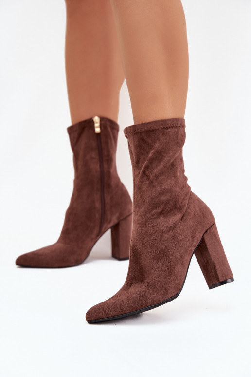 Bottines pour femmes avec coutures couleur marron "Rosivelle"