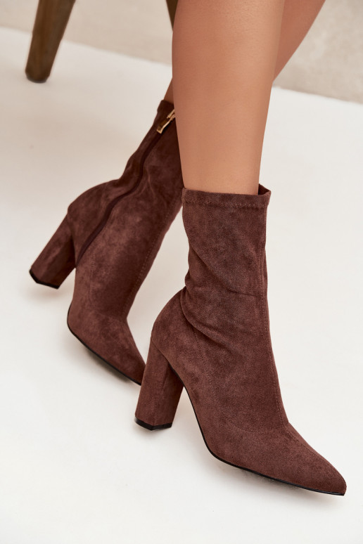 Bottines pour femmes avec coutures couleur marron "Rosivelle"