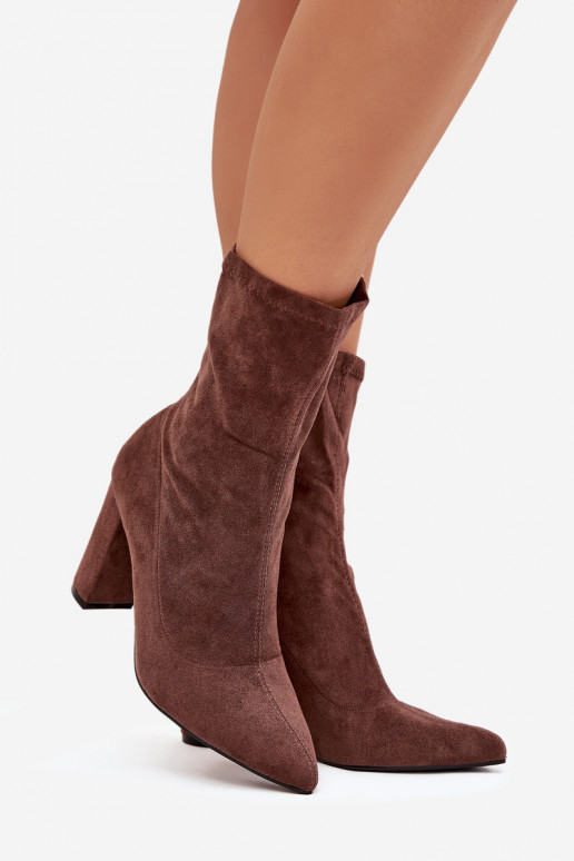 Bottines pour femmes avec coutures couleur marron "Rosivelle"