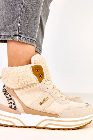 Baskets hautes beiges et... 2