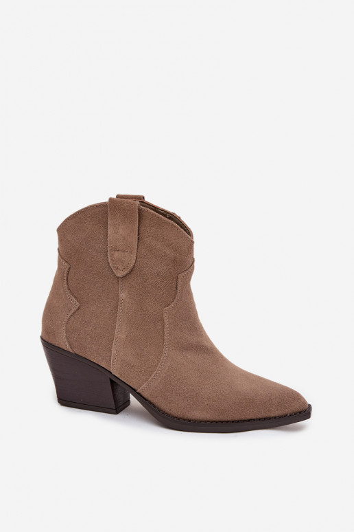 Un modèle convaincant bottes style coÀboy FémininActivéturalnego en daimu beige Beretta