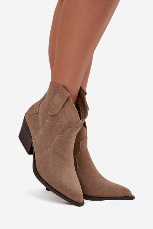 Un modèle convaincant bottes style coÀboy FémininActivéturalnego en daimu beige Beretta