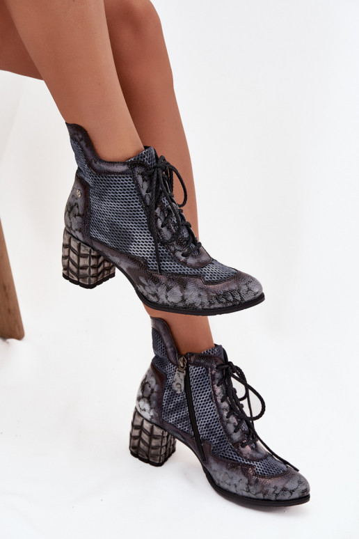 Peau Bottes pour femmes Il fautciejka 06989-03 couleur grise