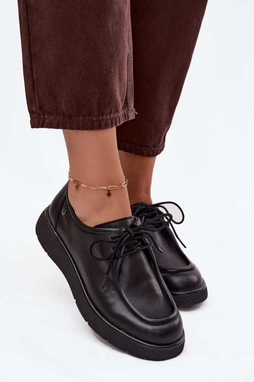 Peau chaussures Féminin Il fautciejka K7189-01 couleur noire Peau chaussures Féminin Il fautciejka K7189-01 couleur noire