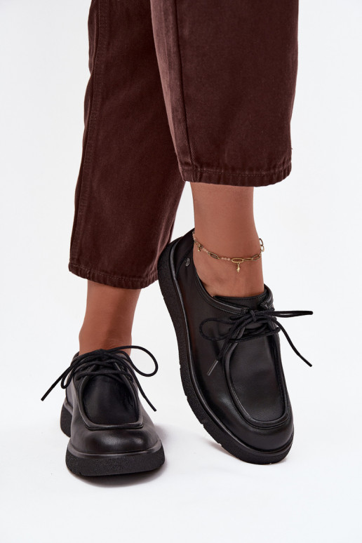 Peau chaussures Féminin Il fautciejka K7189-01 couleur noire Peau chaussures Féminin Il fautciejka K7189-01 couleur noire