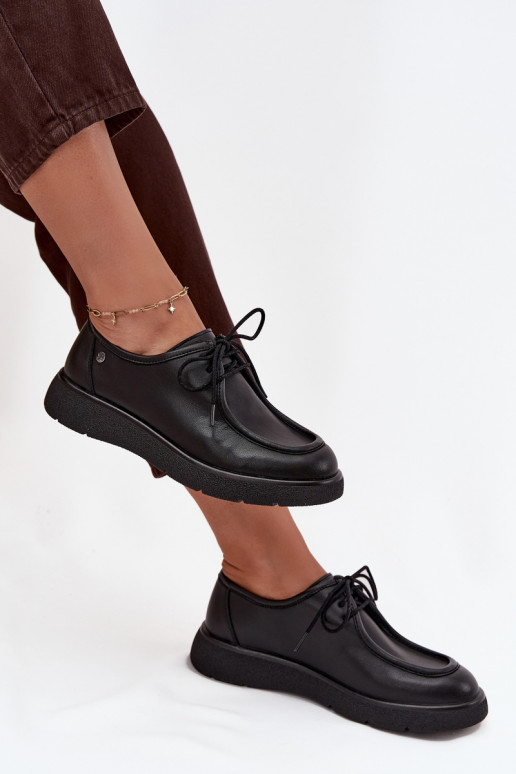 Peau chaussures Féminin Il fautciejka K7189-01 couleur noire Peau chaussures Féminin Il fautciejka K7189-01 couleur noire