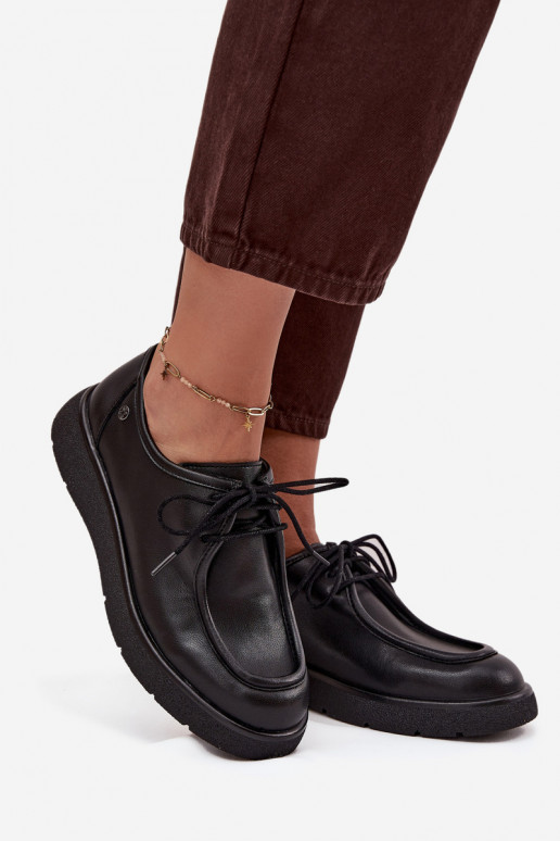 Peau chaussures Féminin Il fautciejka K7189-01 couleur noire Peau chaussures Féminin Il fautciejka K7189-01 couleur noire