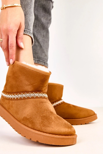 Bottes neige basses marron...