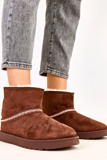 Bottes neige basses marron... 2