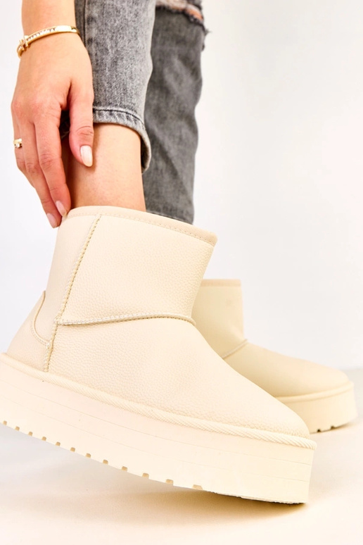 Bottes neige basses sable avec...